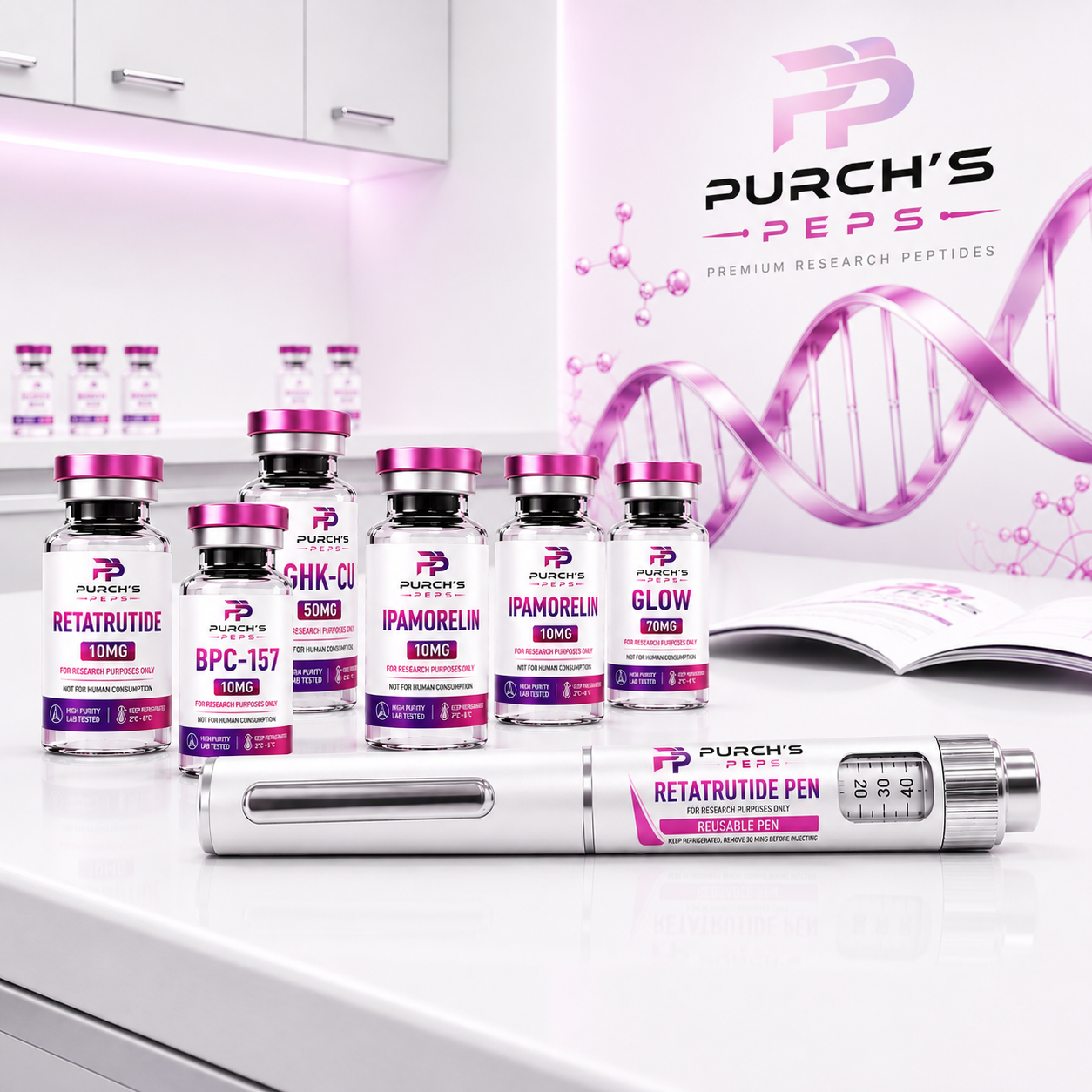 Premium Peptide Pen White